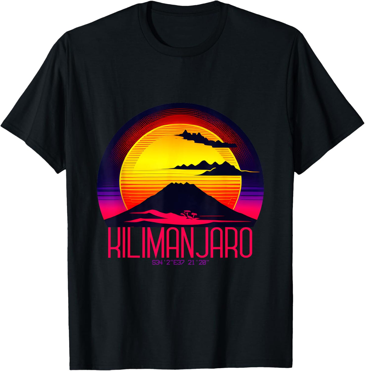 Mt Kilimanjaro Design Tanzania Africa T-Shirt - T-Shirt | Black
