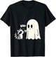 Raccoon Vintage Ghost Boop Men Women Funny Halloween Racoon T-Shirt - T-Shirt | Black