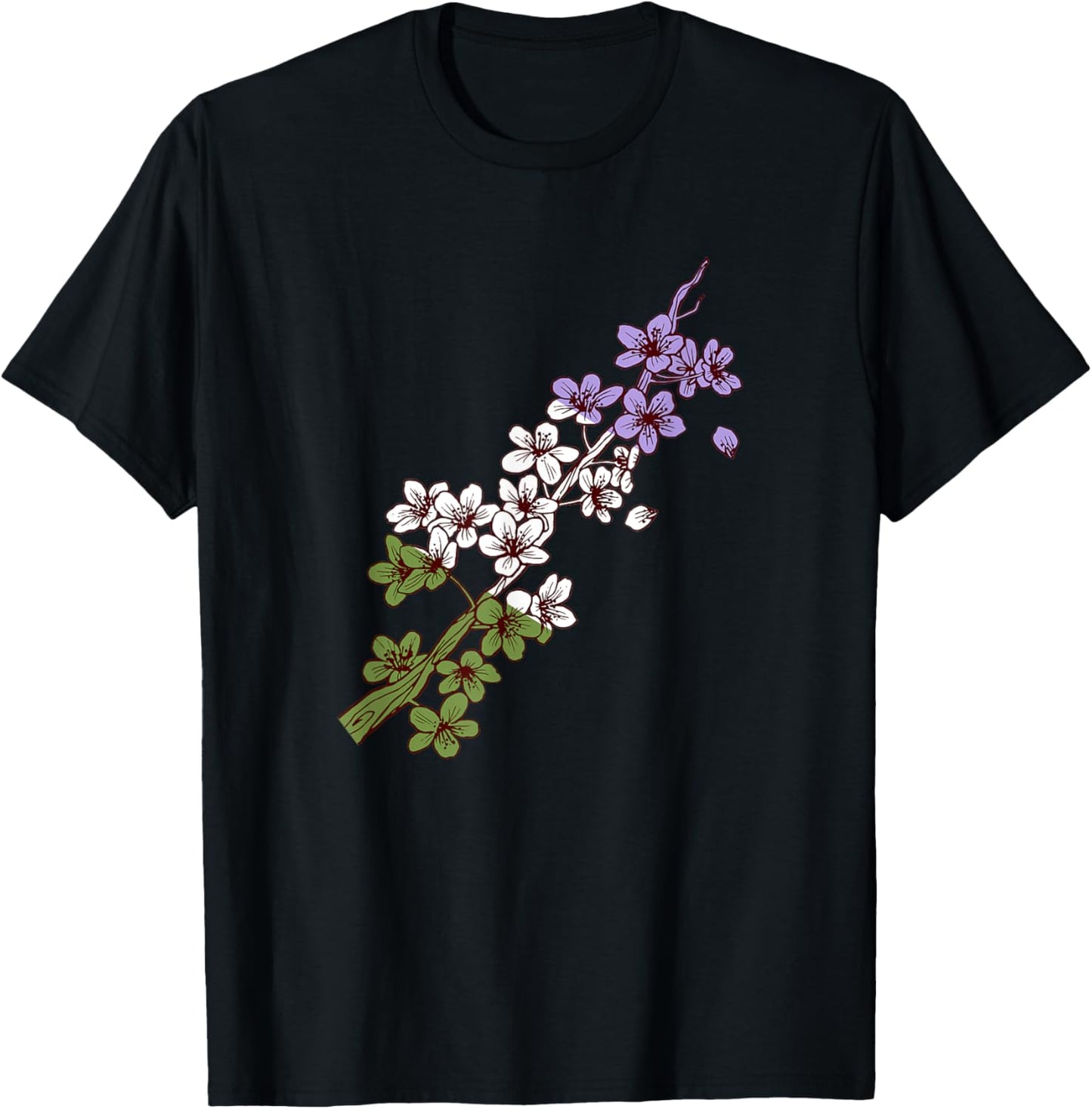 Subtle Genderqueer Pride Flower LGBT Queer Gay Flag T-Shirt - T-Shirt | Black