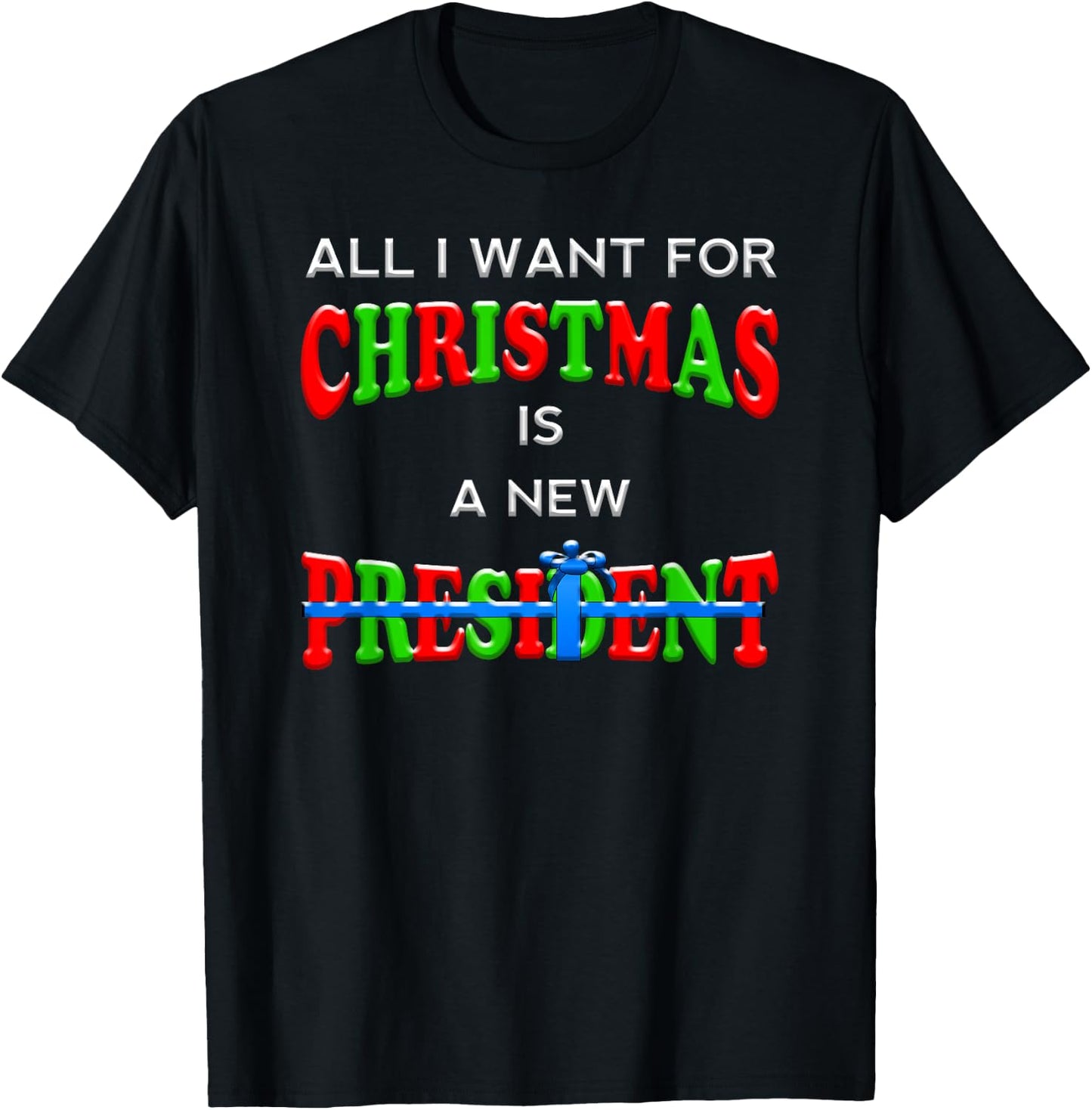 Funny Trump Christmas Anti Biden 2020 Voter Men Women Meme T-Shirt - T-Shirt | Black