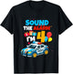 Sound The Alarm I'm 4 Police Car Vehicle 4 Year Old Birthday T-Shirt - T-Shirt | Black