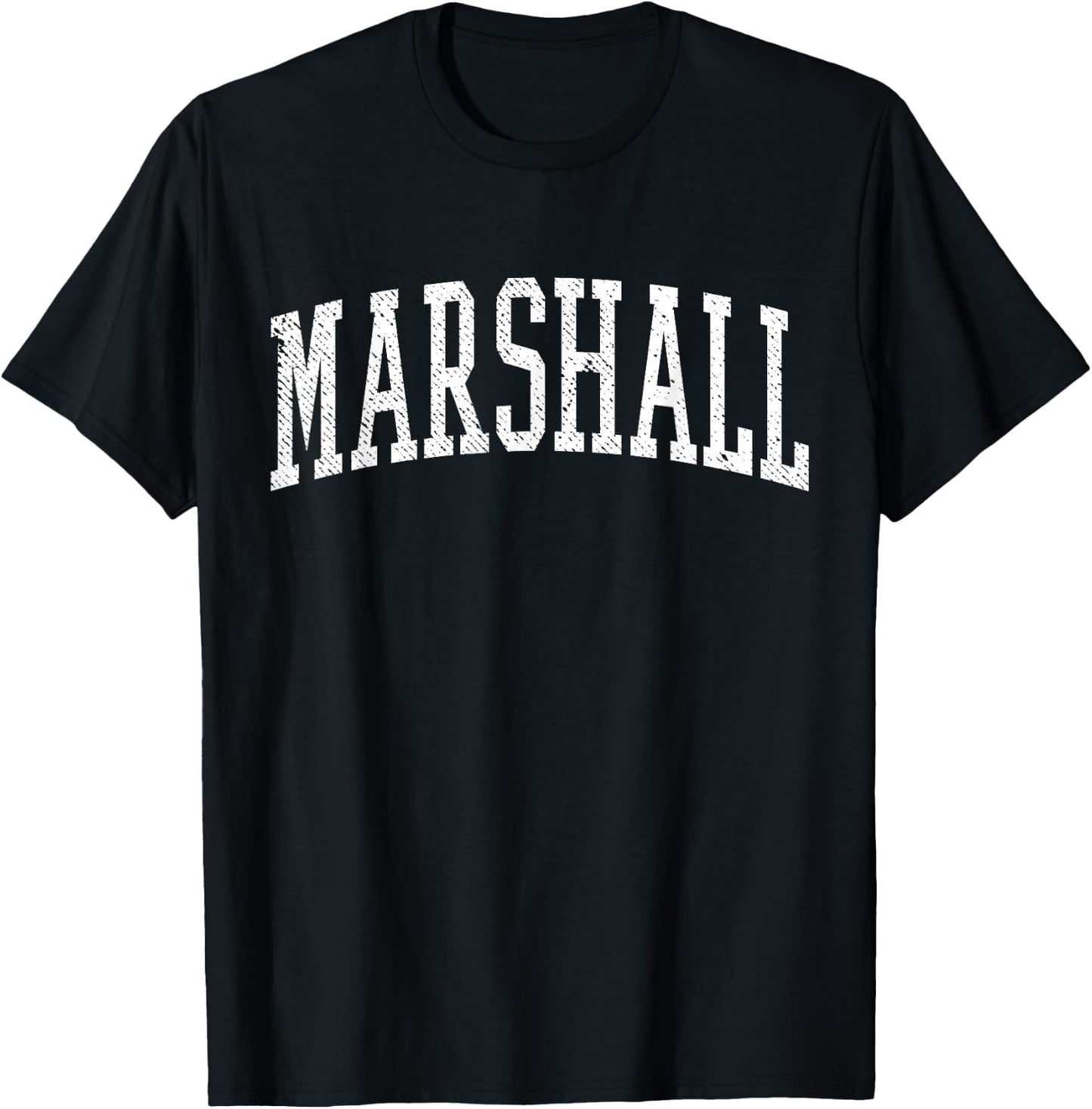 Varsity Distressed Marshall T-Shirt - T-Shirt | Black