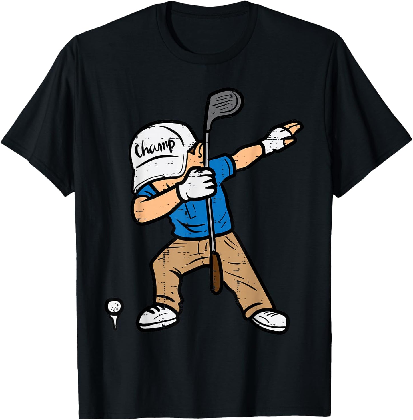 Dabbing Golfer Funny Golfing Golfer Dad Men Boys Kids Youth T-Shirt - T-Shirt | Black