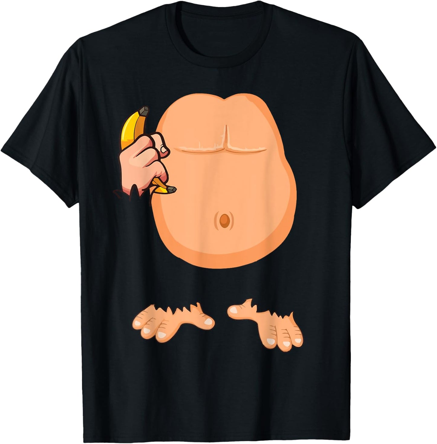 Monkey Costume Monkey Body Headless Halloween Costume T-Shirt - T-Shirt | Black