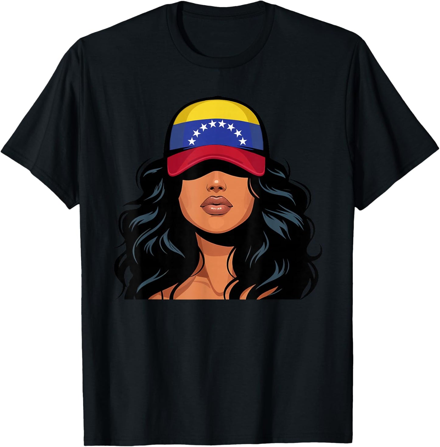 Venezuelan Girl Venezuela Flag Proud Venezolana Women T-Shirt - T-Shirt | Black