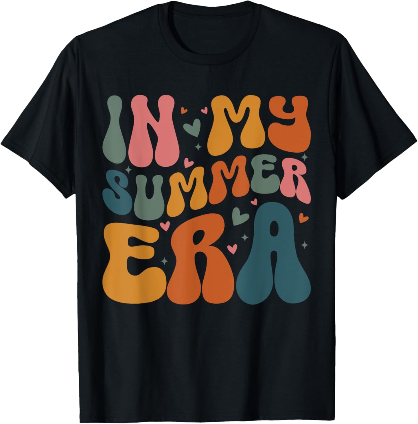 In My Summer Era Happy Last Day of School Teacher Kids T-Shirt - T-Shirt | Black
