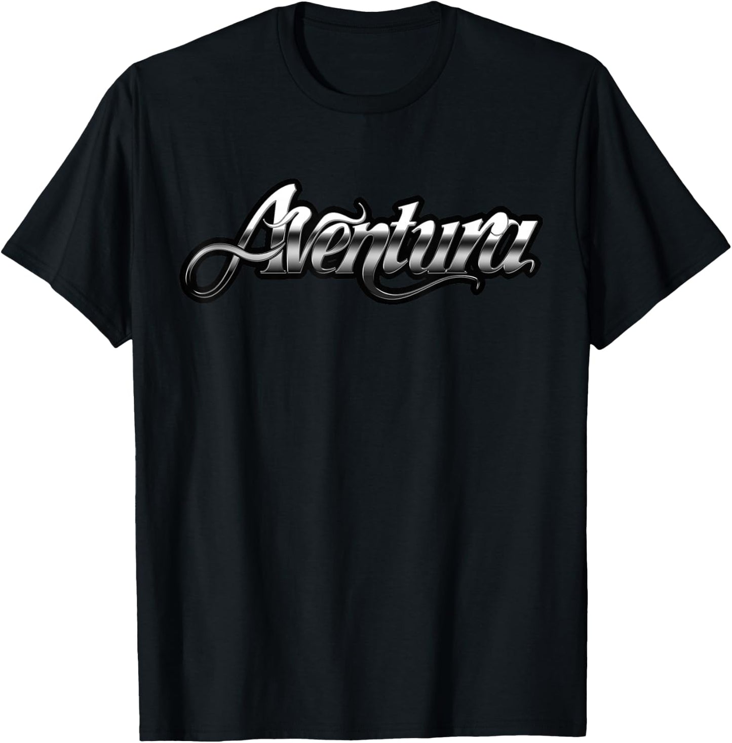 Aventura Silver Logo Black T-Shirt - T-Shirt | Black