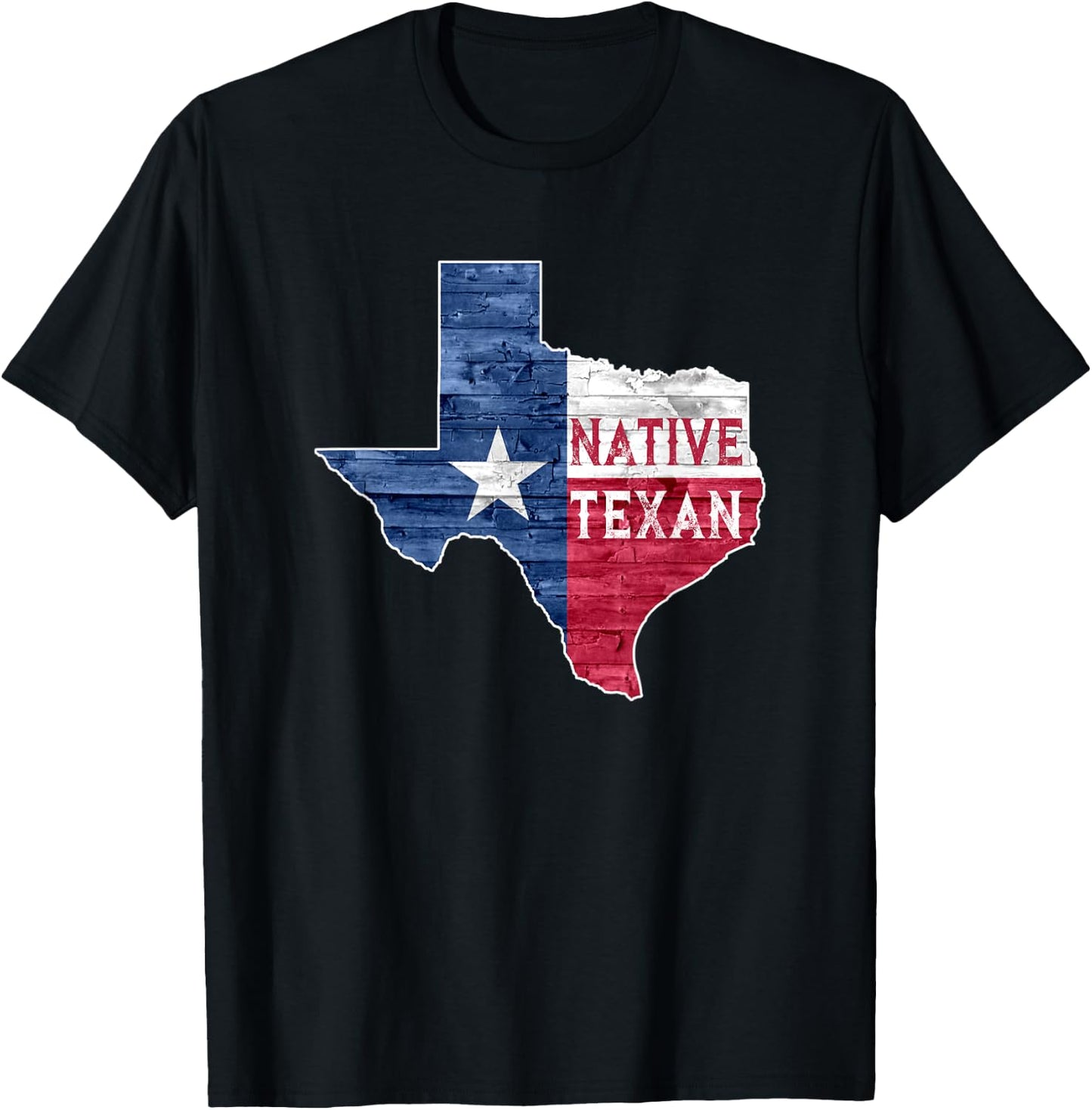Native Texan Texas Lone Star State Flag T-Shirt - T-Shirt | Black