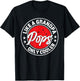 Pops Like A Grandpa Only Cooler Retro Men Father's Day T-Shirt - T-Shirt | Black