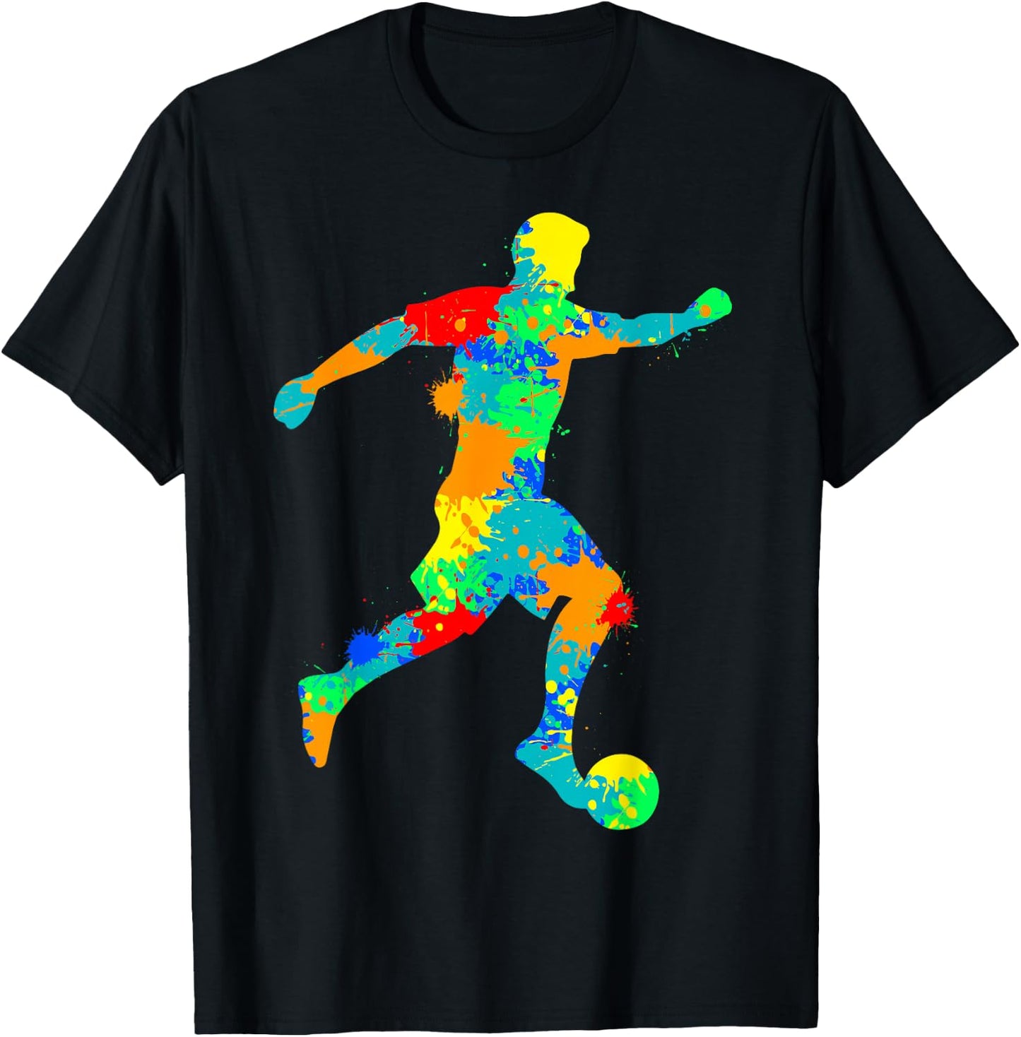 Footballer Football Boys Children T-Shirt - T-Shirt | Black