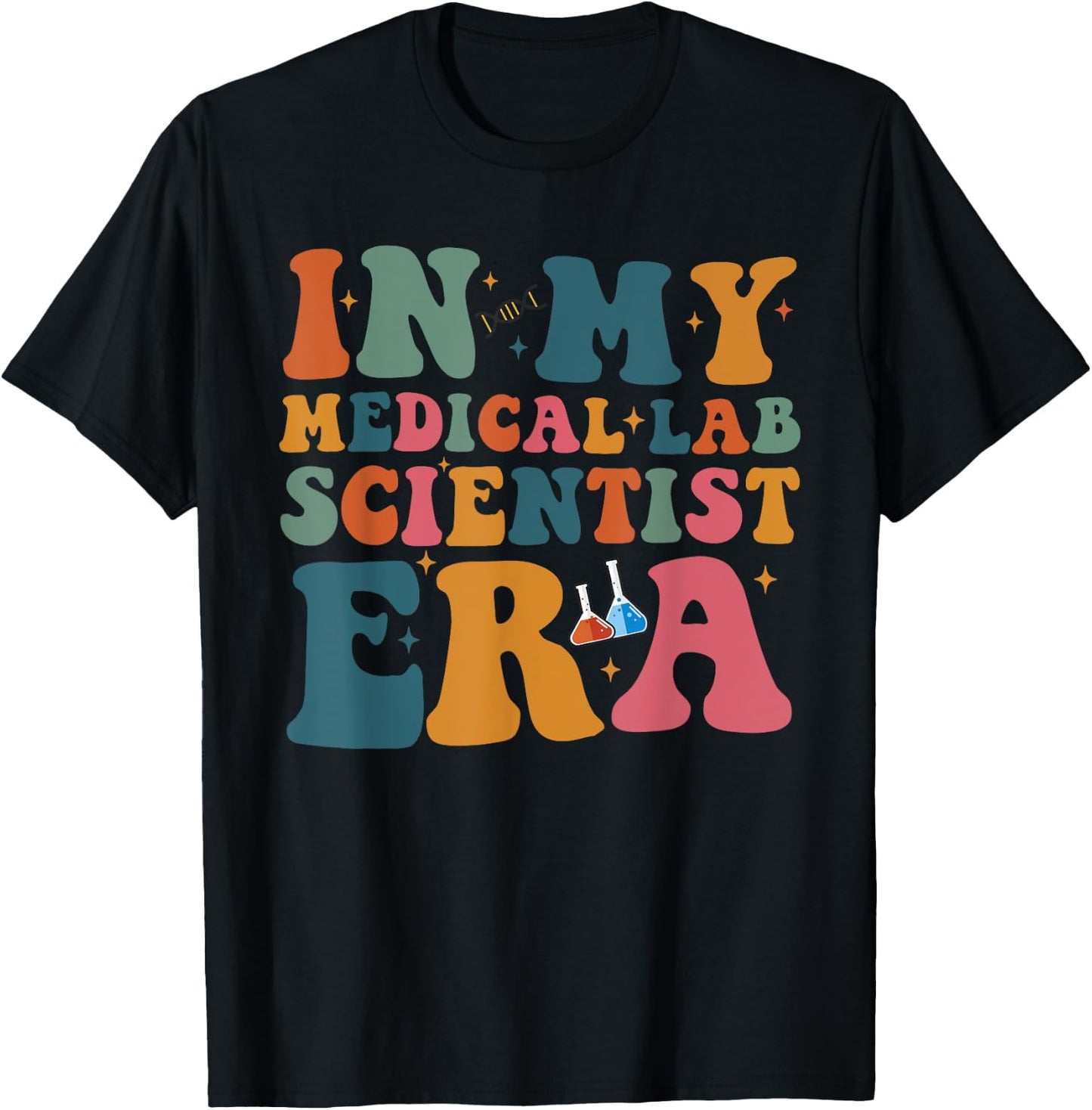 Groovy In My Medical Lab Scientist Era Funny Retro T-Shirt - T-Shirt | Black