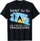 Saint Lucia/ St. Lucia/ Saint Juju Track star Celebration T-Shirt - T-Shirt | Black