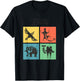 The Legend of Zelda Four Divine Beasts Color Box Up T-Shirt - T-Shirt | Black
