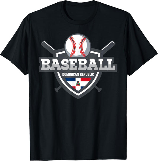 Dominican Republic Baseball T design T-Shirt - T-Shirt | Black