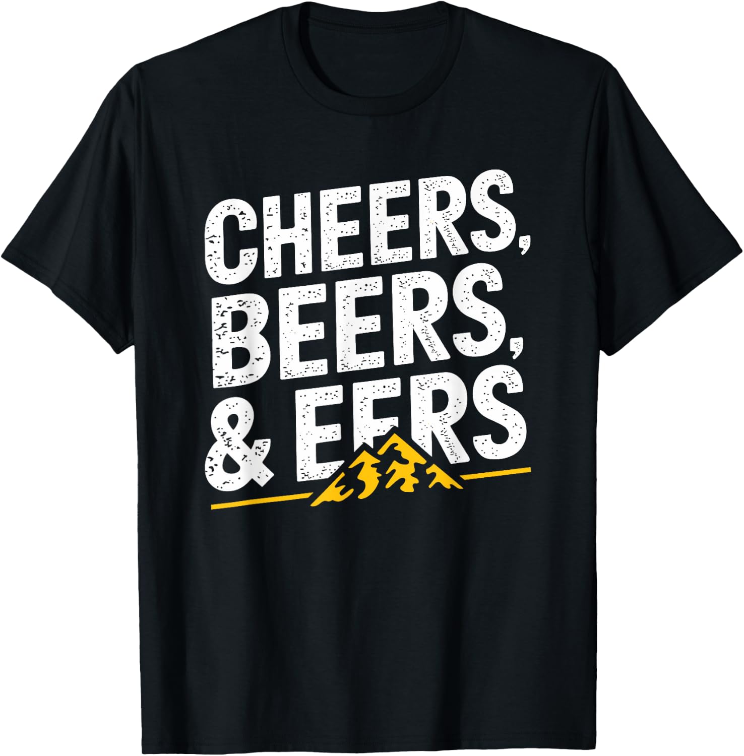 Cheers Beers And Mountaineers T-Shirt - T-Shirt | Black