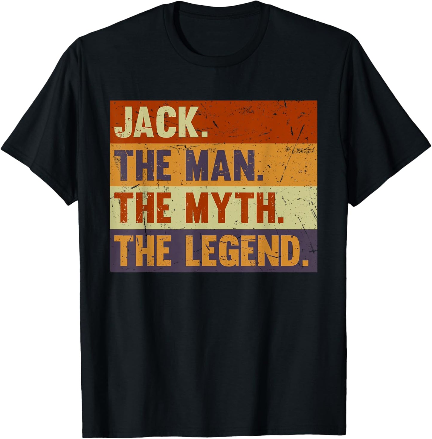 Jack The Man The Myth The Legend - Vintage Gift Jack T-Shirt - T-Shirt | Black
