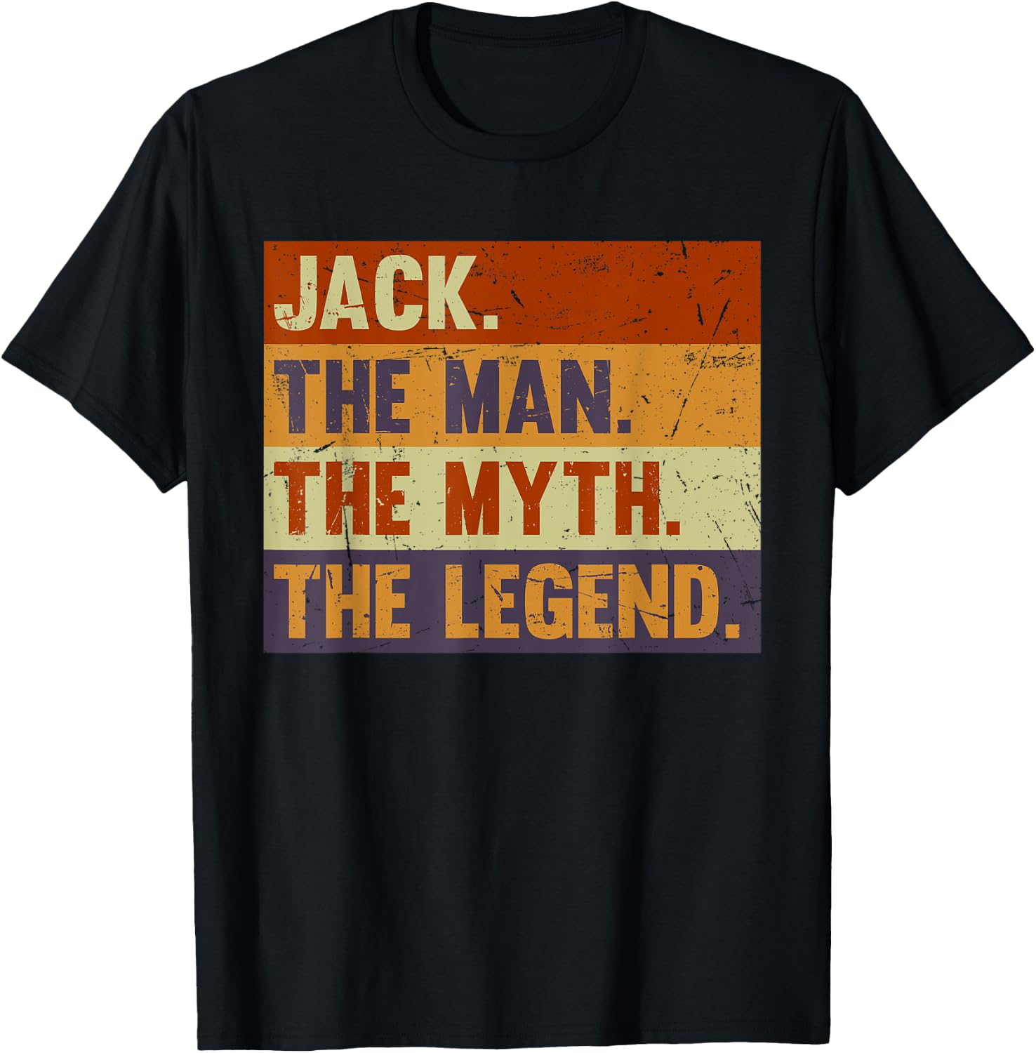 Jack The Man The Myth The Legend - Vintage Gift Jack T-Shirt - T-Shirt | Black