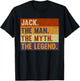 Jack The Man The Myth The Legend - Vintage Gift Jack T-Shirt - T-Shirt | Black