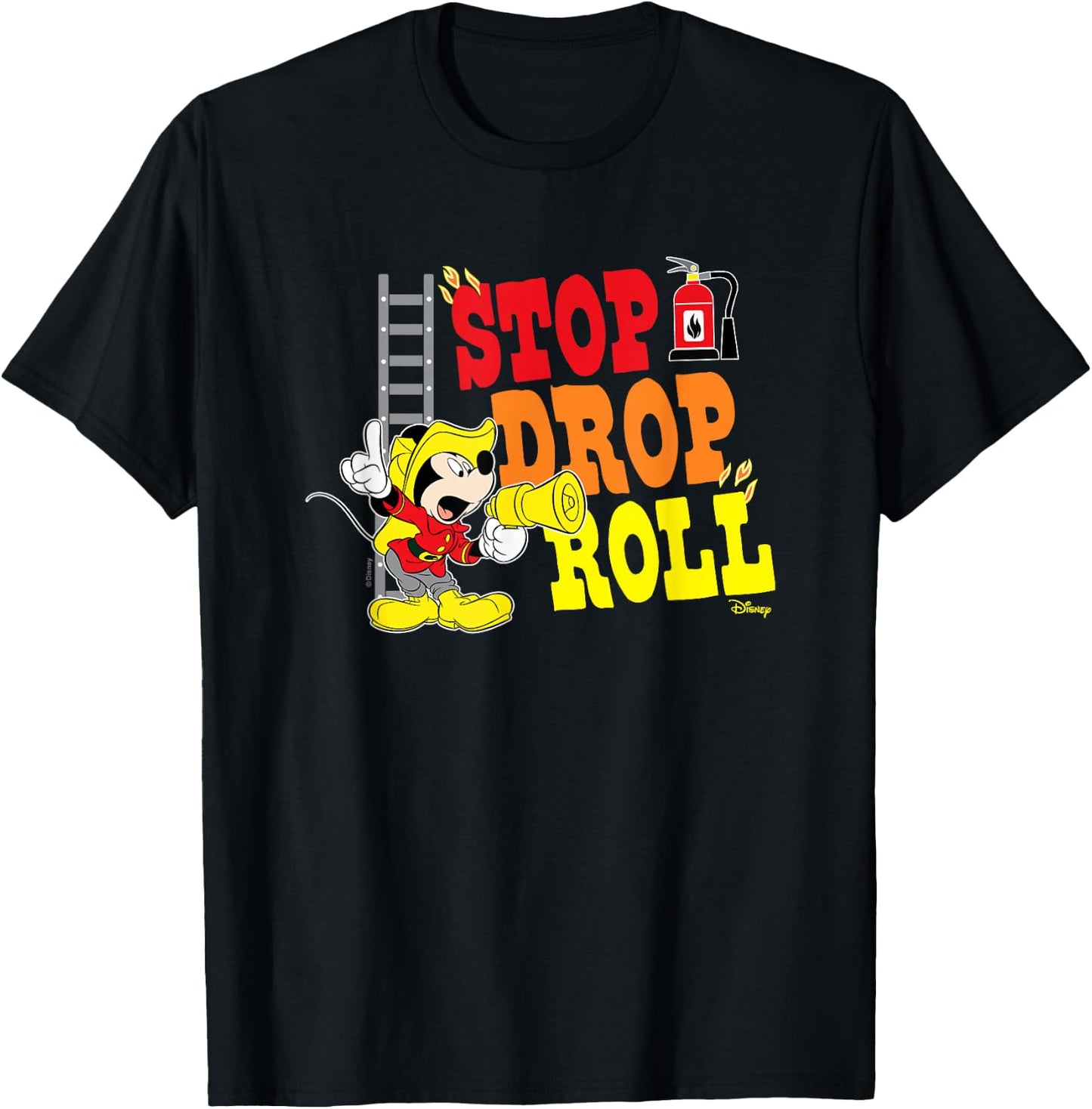 Mickey - Stop Drop Roll T-Shirt - T-Shirt | Black