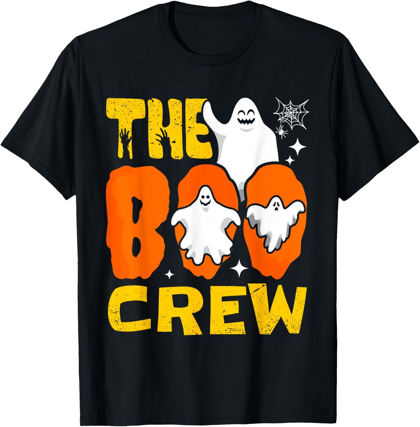 Halloween The Boo Crew Cute Ghost Spooky Family Matching T-Shirt - T-Shirt | Black