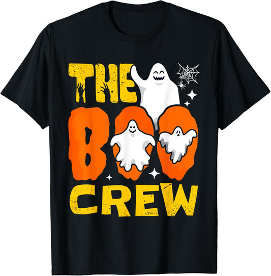 Halloween The Boo Crew Cute Ghost Spooky Family Matching T-Shirt - T-Shirt | Black