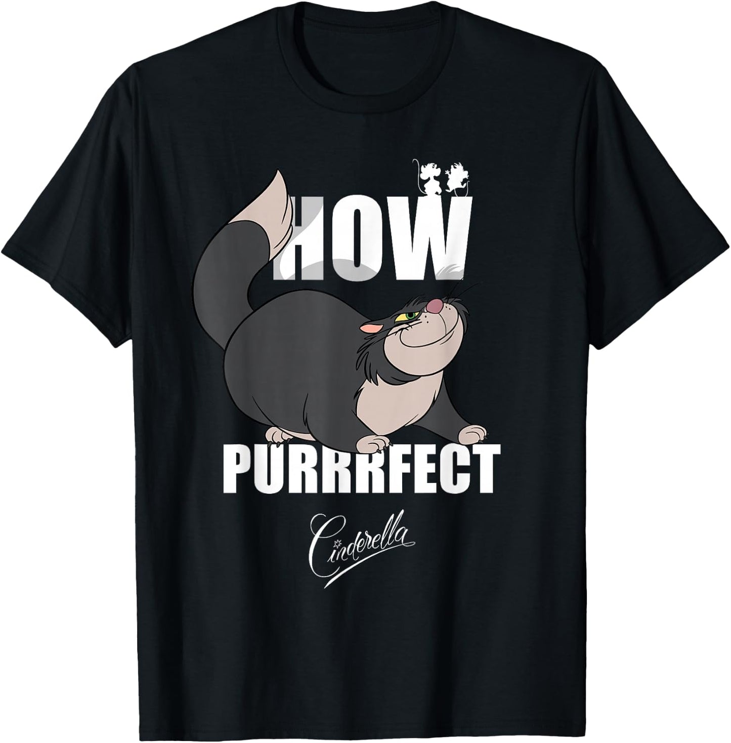 Disney Cinderella Lucifer How Purrrfect T-Shirt - T-Shirt | Black