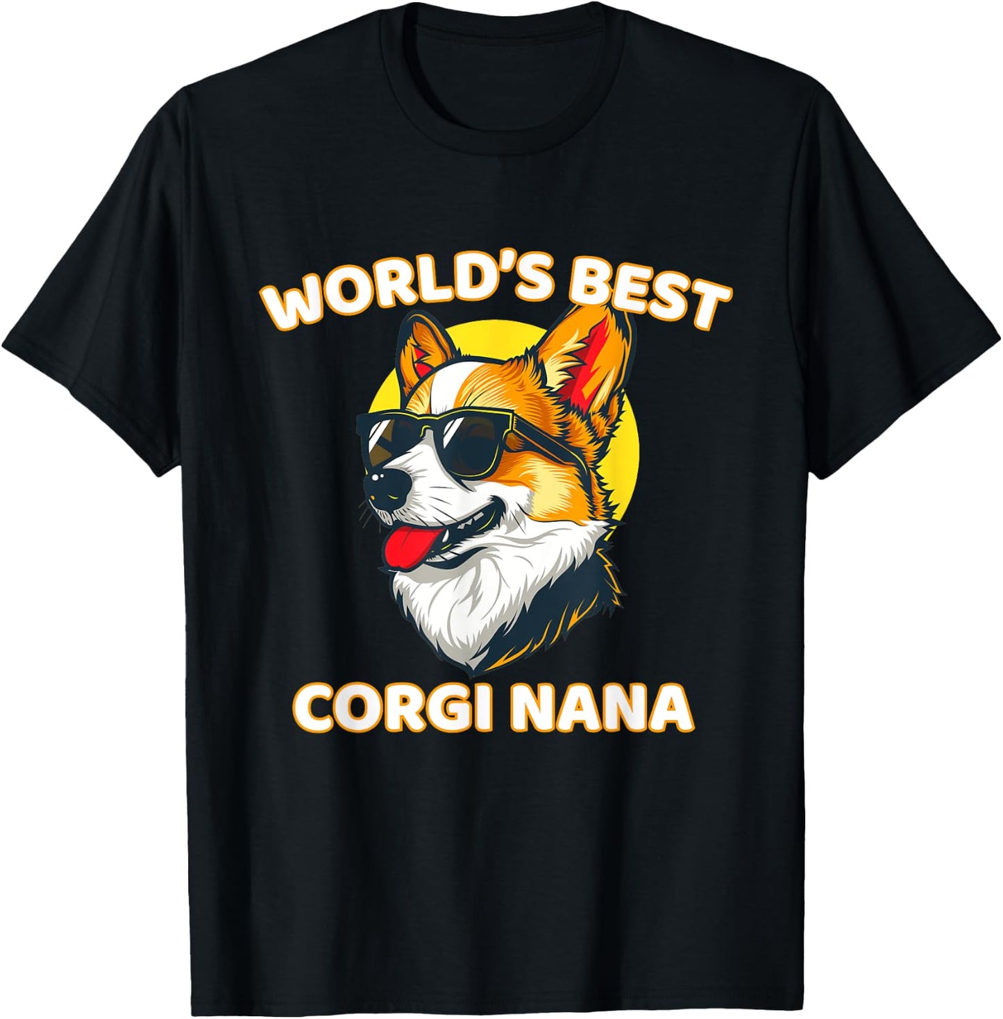 Funny World's Best Corgi Grandma Nana T-Shirt - T-Shirt | Black