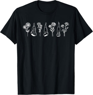 Women Floral Ultrasound Tech Sonographer Sono Tech Grad T-Shirt - T-Shirt | Black