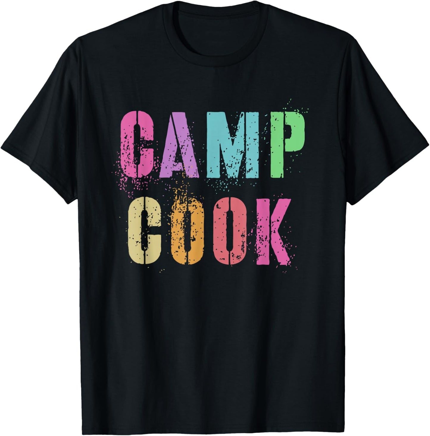 Kids CAMP COOK Chef Camping Cooking Team Vintage Baker Squad T-Shirt - T-Shirt | Black