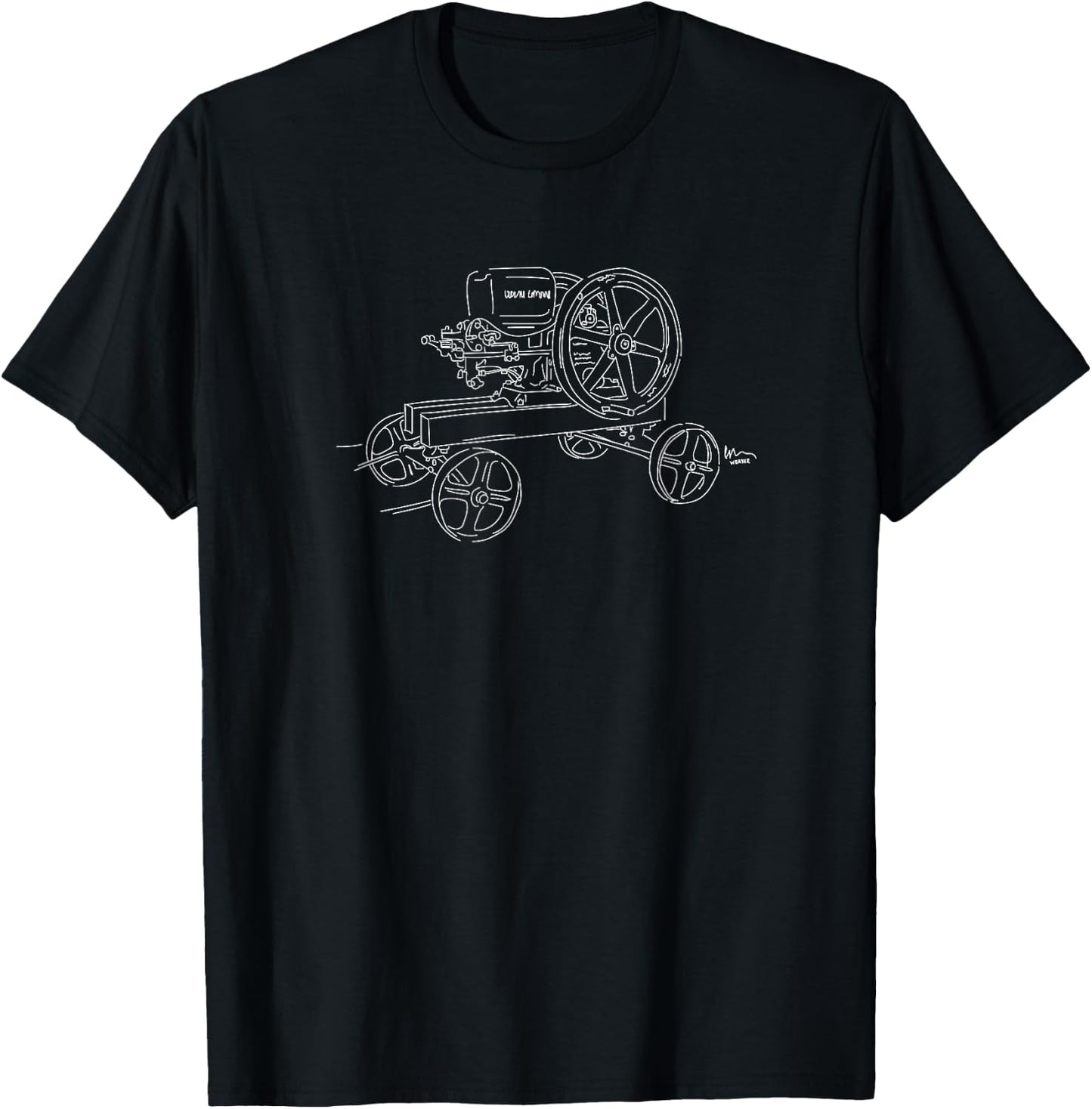 Vintage Antique Hit and Miss Gasoline Engine Tractor Motor T-Shirt - T-Shirt | Black