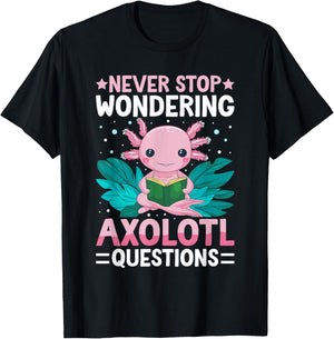 I Axolotl Questions Shirt Kids Axolotl Gifts For Boys T-Shirt - T-Shirt | Black