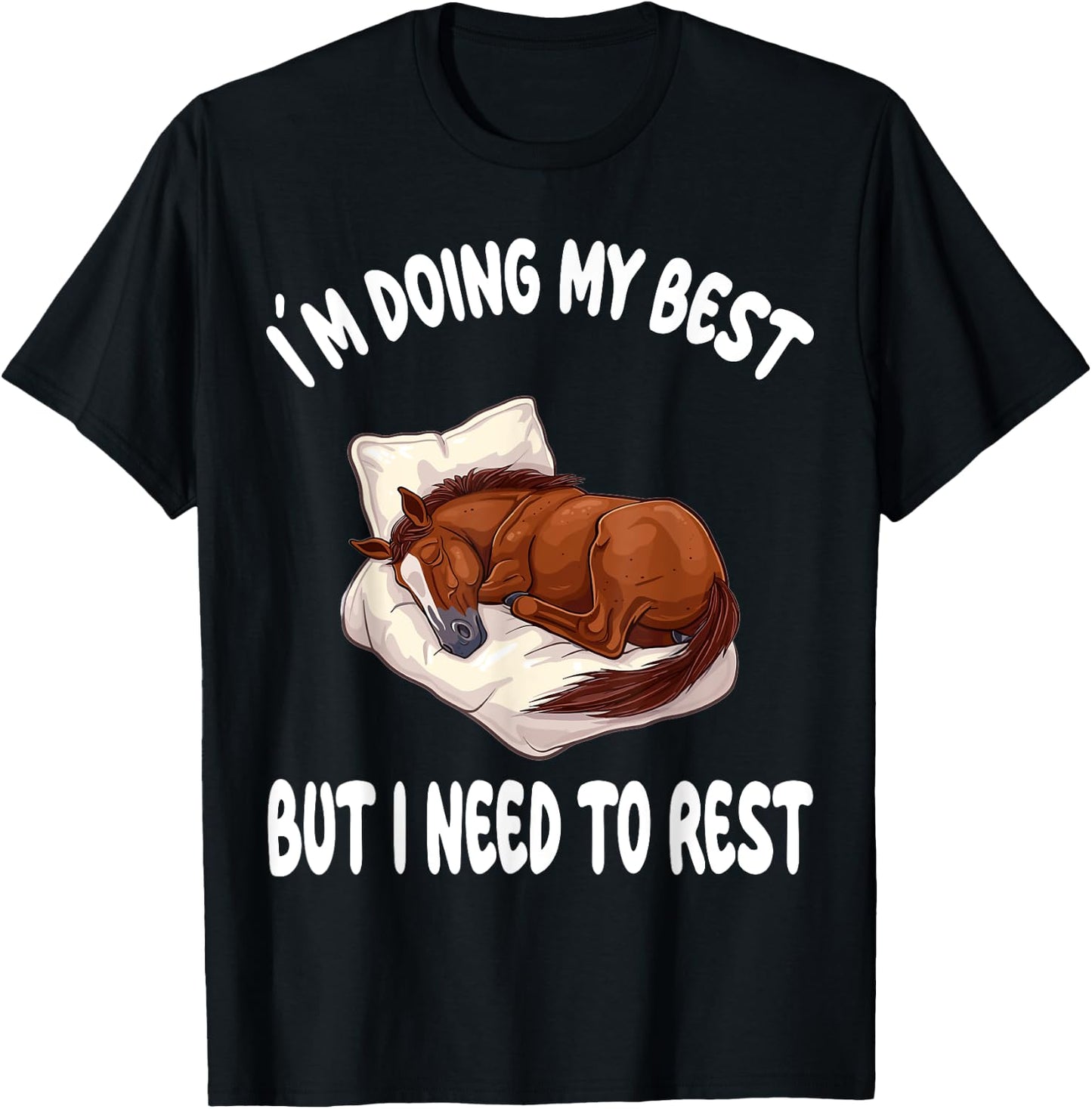 Horse Riding Official Sleepshirt Pajamas Nightgown T-Shirt - T-Shirt | Black