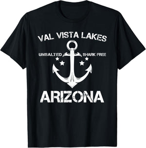 VAL VISTA LAKES ARIZONA Funny Fishing Camping Summer Gift Women Kids T-Shirt - T-Shirt | Black