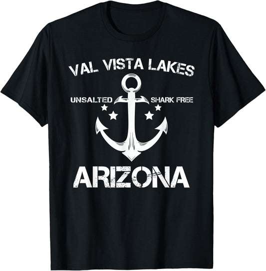 VAL VISTA LAKES ARIZONA Funny Fishing Camping Summer Gift Women Kids T-Shirt - T-Shirt | Black