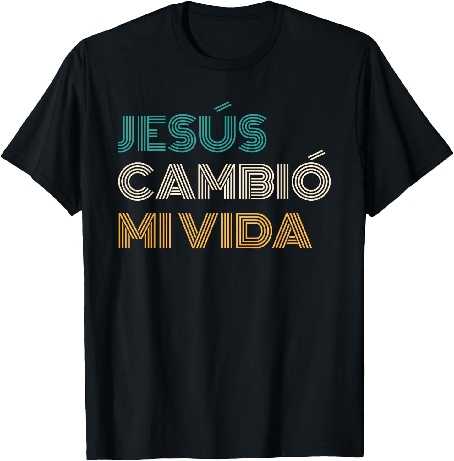 Jesús Cambió Mi Vida Christian Spanish T-Shirt - T-Shirt | Black