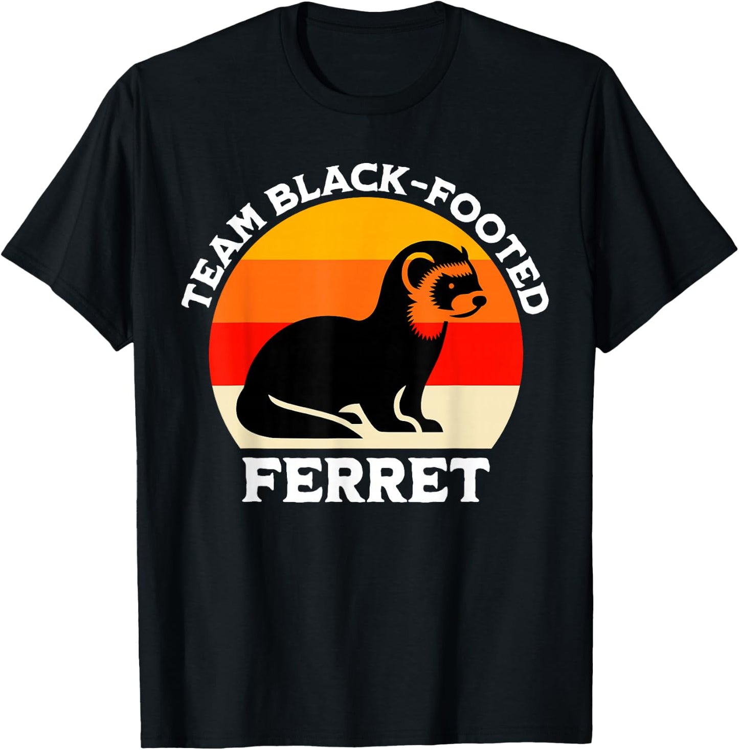 Black Footed Ferret Team Iltis T-Shirt - T-Shirt | Black