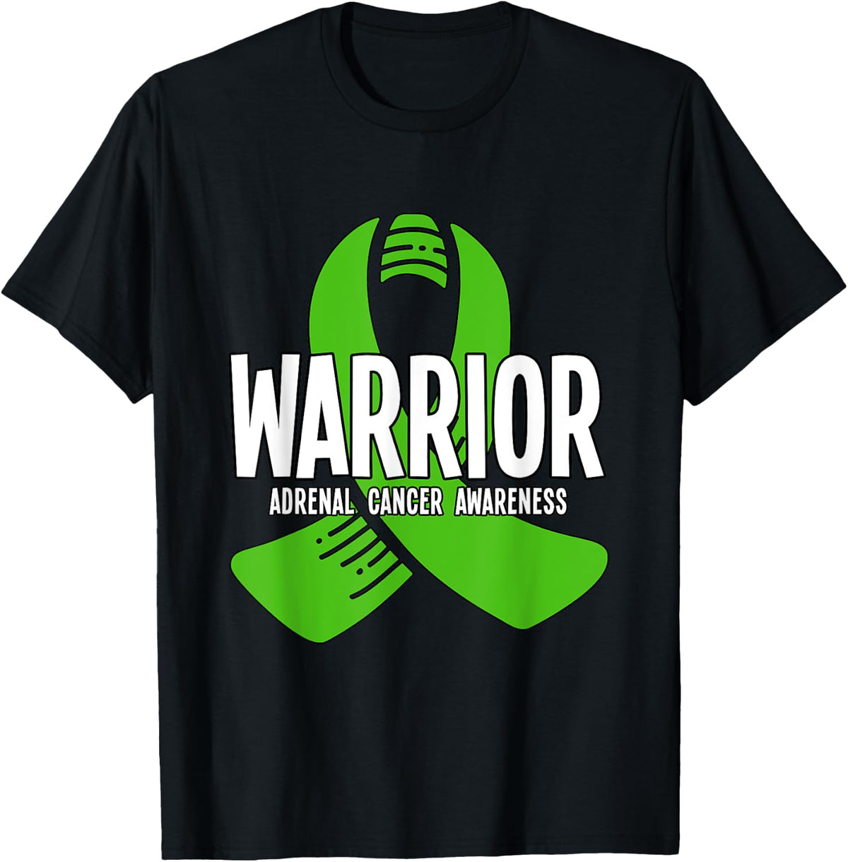 Warrior Adrenal Cancer Awareness T-Shirt - T-Shirt | Black