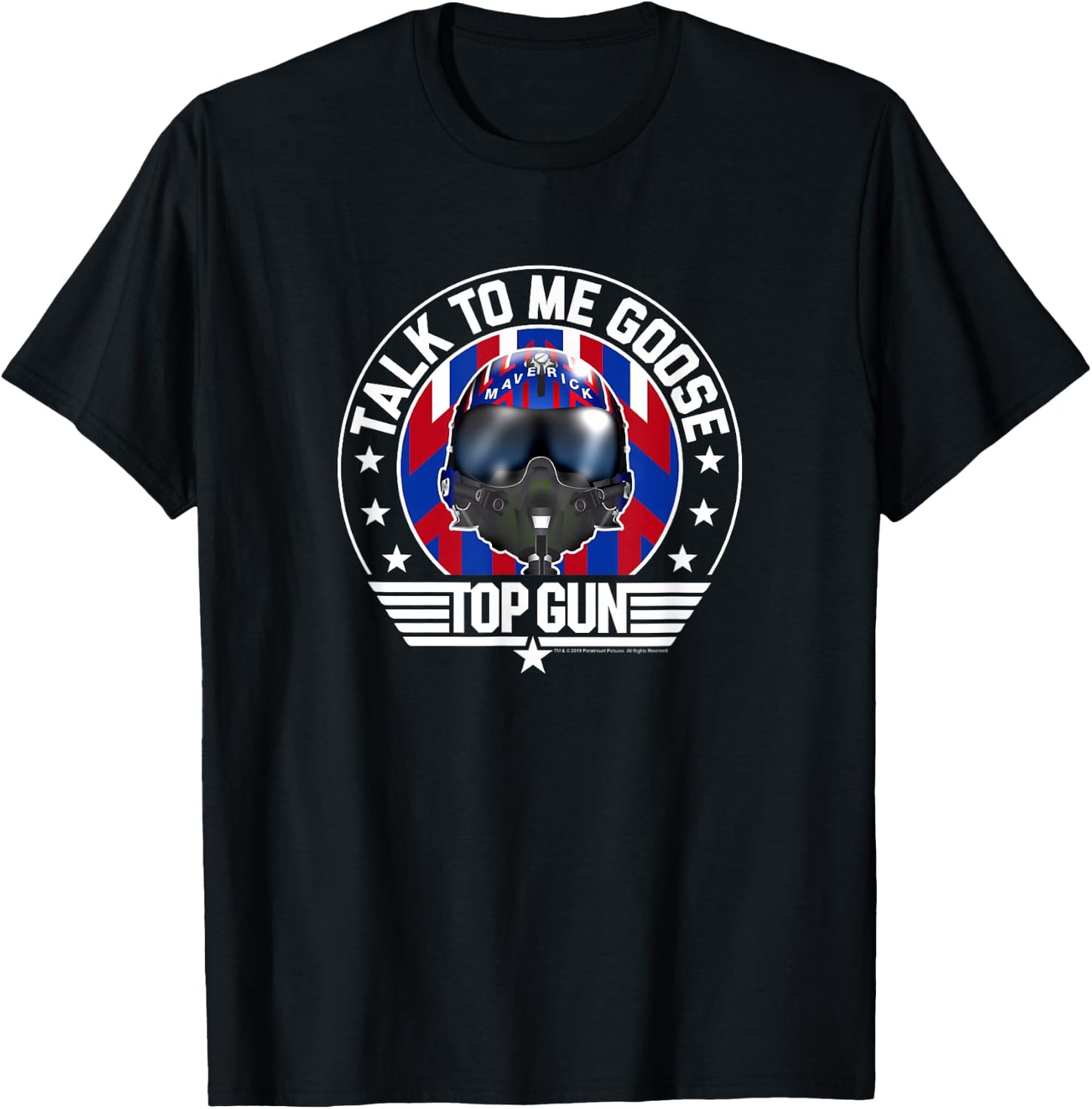 Top Gun Talk to Me Goose Maverick Helmet Small T-Shirt - T-Shirt | Black