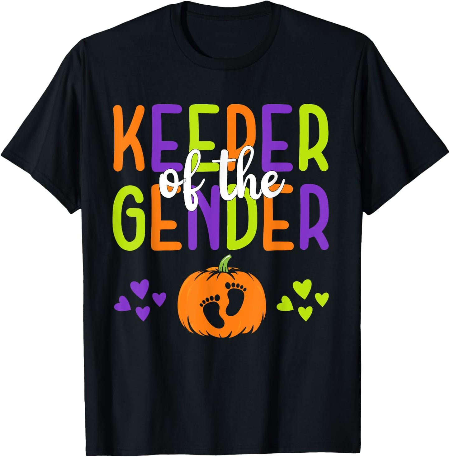 Keeper Of The Gender Reveal Halloween Pregnancy Announcement T-Shirt - T-Shirt | Black