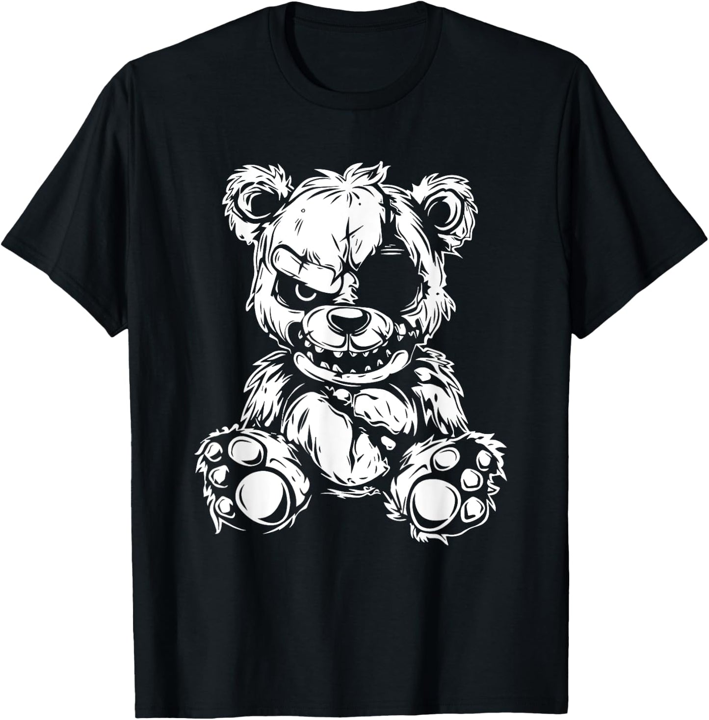 Horror Teddy Bear , Small, Black T-Shirt - T-Shirt | Black