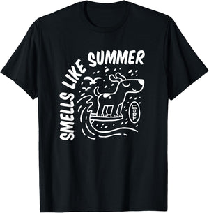 Dog Surfing T-Shirt - T-Shirt | Black
