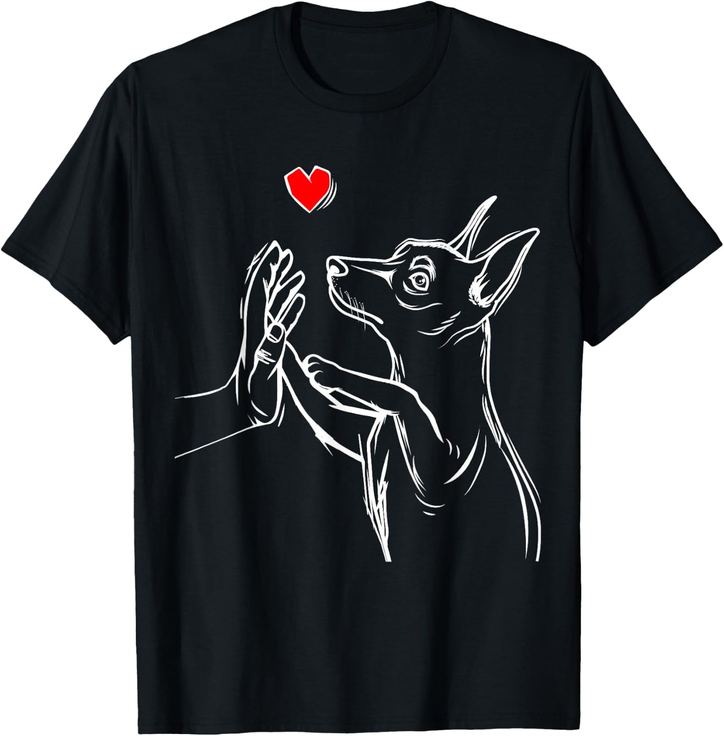 Min Pin Love Miniature Pinscher Dog Mom Women Girls T-Shirt - T-Shirt | Black