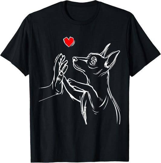 Min Pin Love Miniature Pinscher Dog Mom Women Girls T-Shirt - T-Shirt | Black