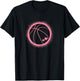 Cute Pink Basketball Lover Basketball Player Women Girls T-Shirt - T-Shirt | Black