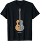Praise Him with The Strings Psalm 150 Acoustic Guitar Player T-Shirt - T-Shirt | Black