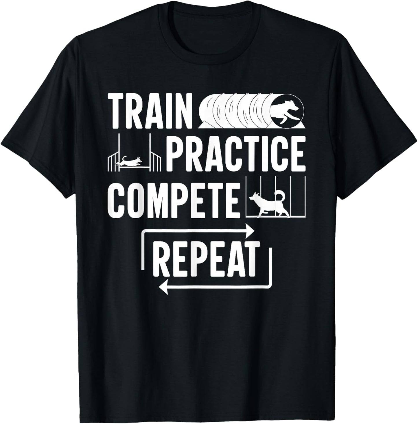 Canine Dog Agility T-Shirt - T-Shirt | Black