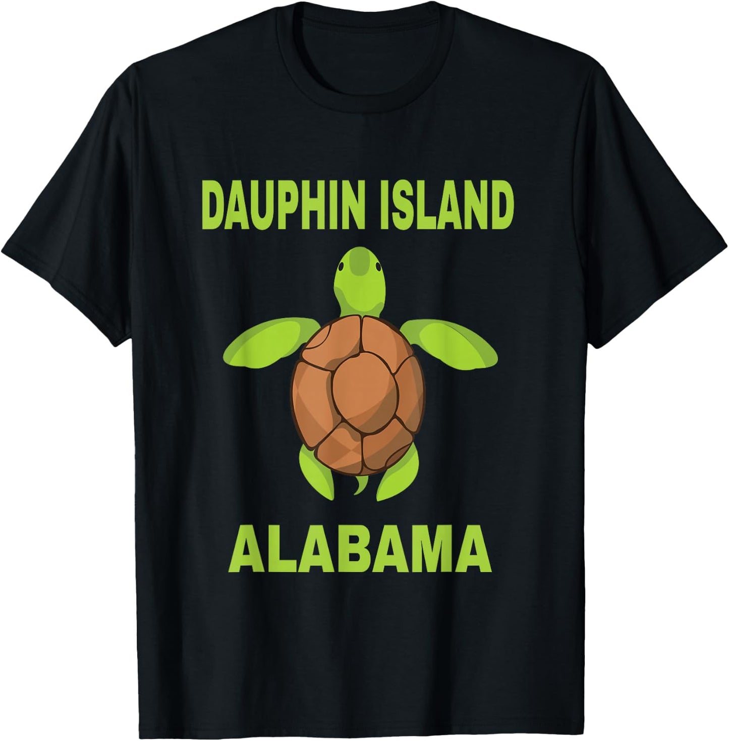Dauphin Island Family Vacation Alabama Sea Turtle T-Shirt - T-Shirt | Black