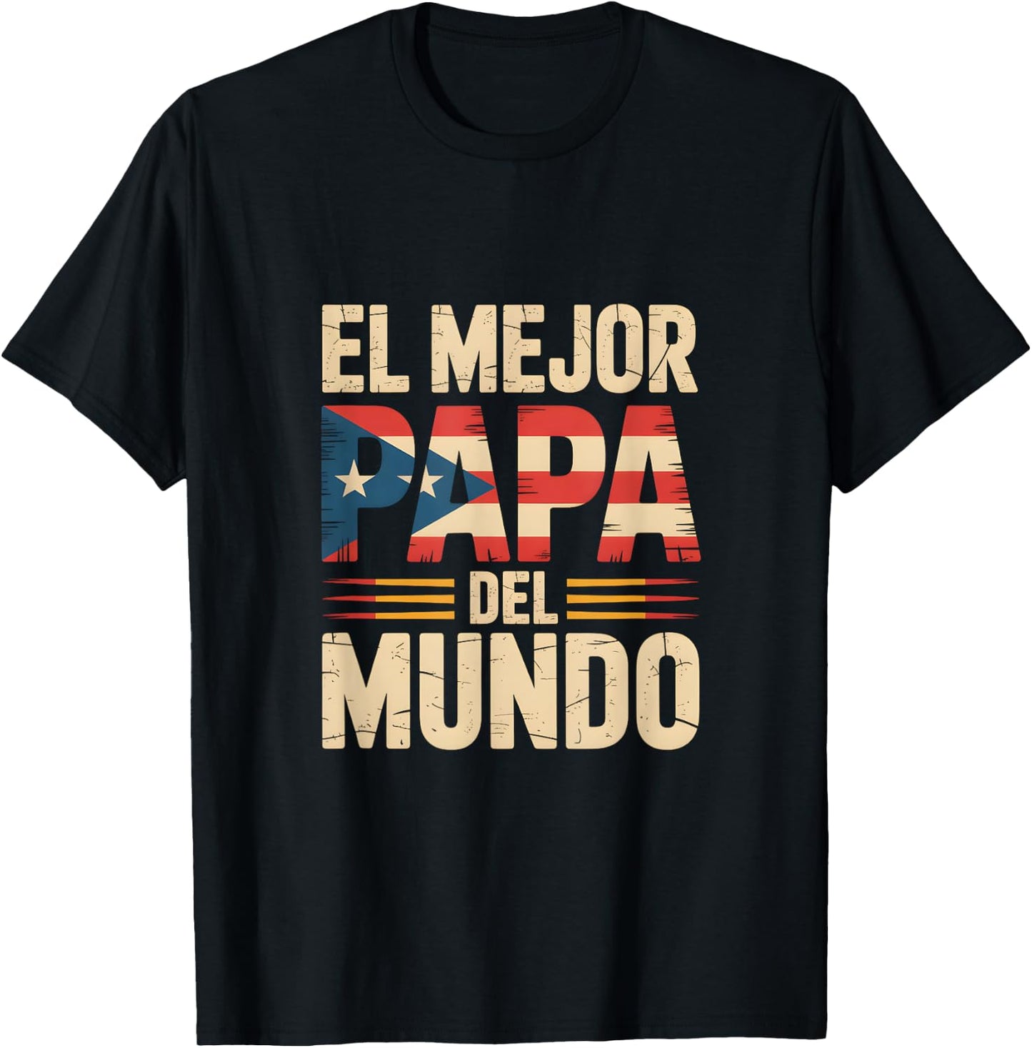 Proud Best Puerto Rican Dad Family Pride Fathers Day Idea T-Shirt - T-Shirt | Black
