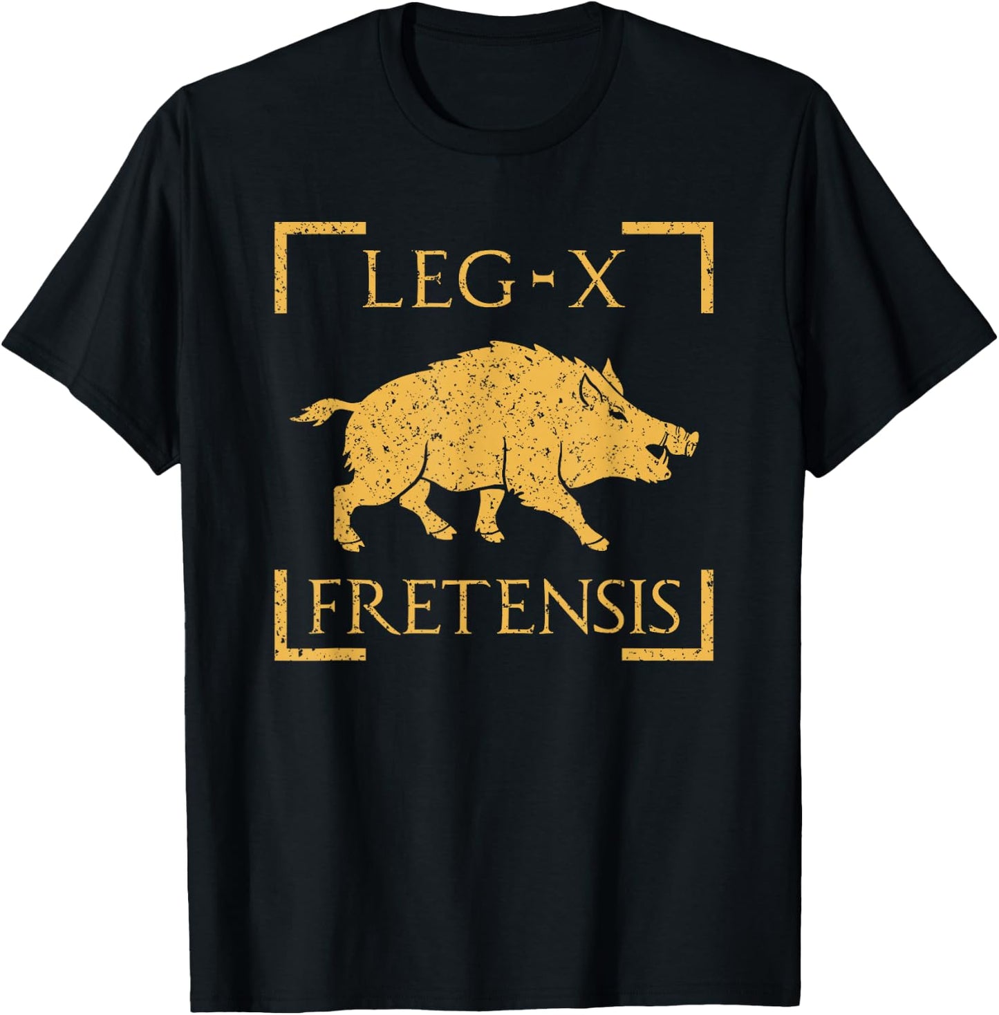 Legio X Fretensis Boar Emblem Roman Legion T-Shirt - T-Shirt | Black