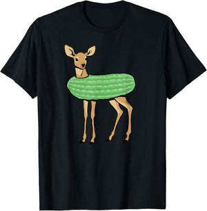 Dill Doe Funny Adult Humor Dill Pickle Deer Redneck Dill Doe , Small, Black T-Shirt - T-Shirt | Black